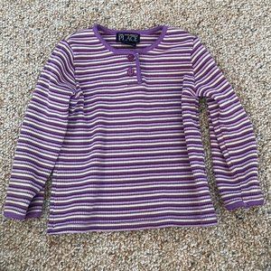 3T Purple and Yellow Striped Long Sleeve Shirt